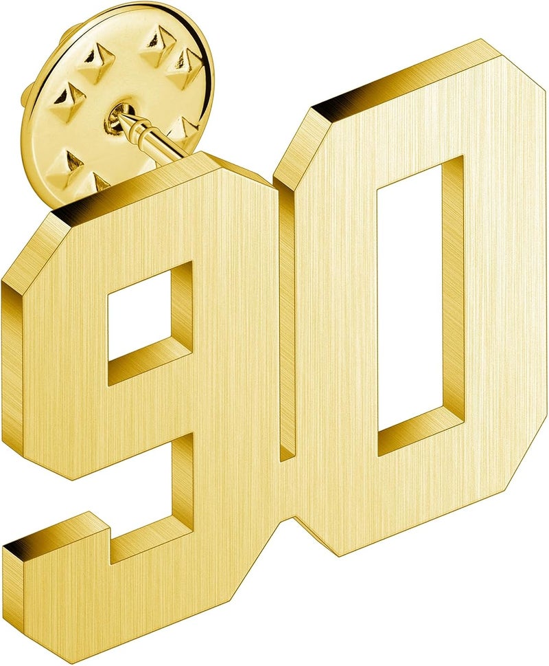 AMITER دبابيس ياقة مخصصة من 0-100، دبابيس بروش ذهبية عيار 18 لكرافات، ربطات عنق، قبعات، للرجال والنساء - Image 1